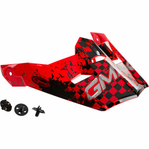 MX-49Y Anim8 Helmet Visor by GMAX G046914 Helmet Shield 72-3240 Western Powersports Drop Ship SM-LG / Red/Black/Silver