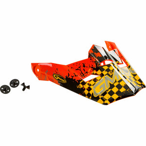 MX-49Y Anim8 Helmet Visor by GMAX G046917 Helmet Shield 72-3243 Western Powersports Drop Ship SM-LG / Orange/Yellow/Silver