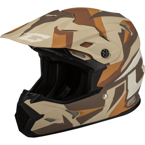 MX-96 Splinter Helmet by GMAX D39611418 Off Road Helmet 72-73682X Western Powersports Brown/Tan/White / 2X
