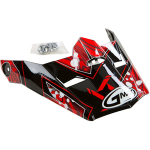 MX46Y Helmet Visor by GMAX G046857 Helmet Shield 72-3945 Western Powersports Drop Ship SM-LG / Black/Red