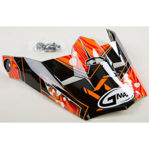 MX46Y Helmet Visor by GMAX G046861 Helmet Shield 72-3943 Western Powersports Drop Ship SM-LG / Black/Orange