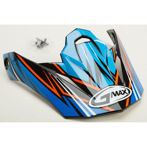 MX86 Helmet Visor by GMAX G086012 Helmet Shield 72-3817 Western Powersports Drop Ship Blue/Hi-Vis Orange