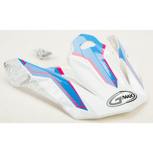 MX86 Helmet Visor by GMAX G086037 Helmet Shield 72-3820 Western Powersports Drop Ship White/Pink/Blue