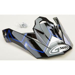 MX86 Helmet Visor by GMAX G086039 Helmet Shield 72-3813 Western Powersports Drop Ship Black/Blue