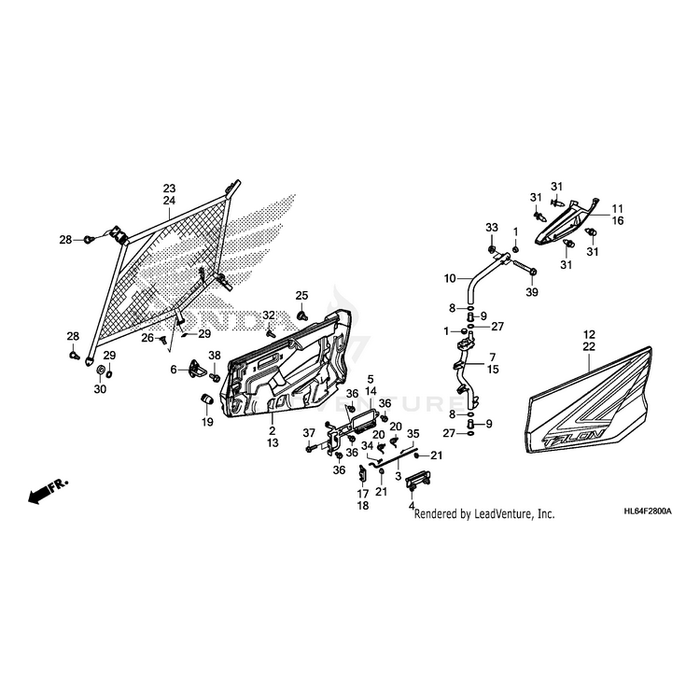 Net Assembly, Left Front Side by Honda