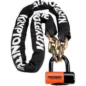 New York Chain W/Evolution Series 4 Disc Lock 5'-6" by Kryptonite 999522 Disc Lock 57-98014 Western Powersports Drop Ship