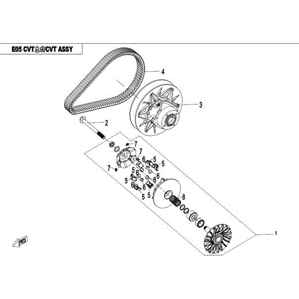 Nut Drive Pulley Rh (Right Hand) by CF Moto