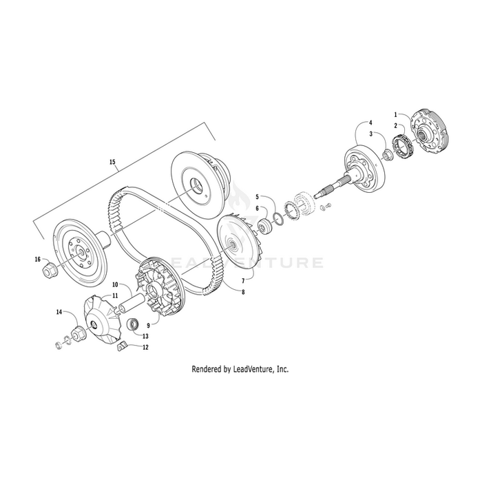 Nut,Flange 16Mm,Drive-Shaft By Arctic Cat