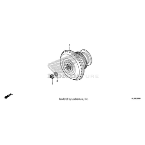 Nut, Lock (22Mm) by Honda 90231-HN8-A60 OEM Hardware 90231-HN8-A60 Off Road Express Peach St