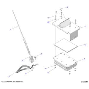 Nut, Nylok 10-24 Y by Polaris 7541925 OEM Hardware P7541925 Off Road Express