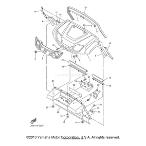 Nut, Self-Locking by Yamaha 90185-06836-00 OEM Hardware 90185-06836-00 Off Road Express