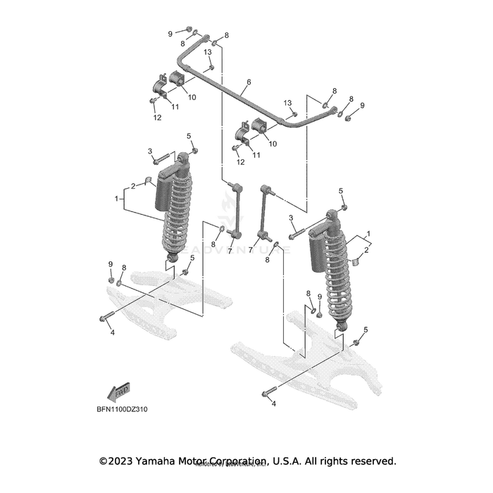 Nut, Self-Locking by Yamaha