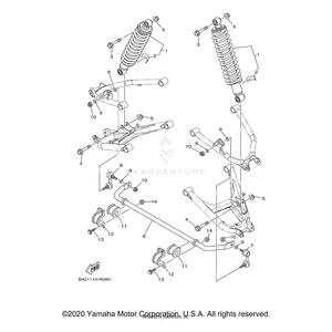 Nut, Self-Locking by Yamaha 90185-12009-00 OEM Hardware 90185-12009-00 Off Road Express