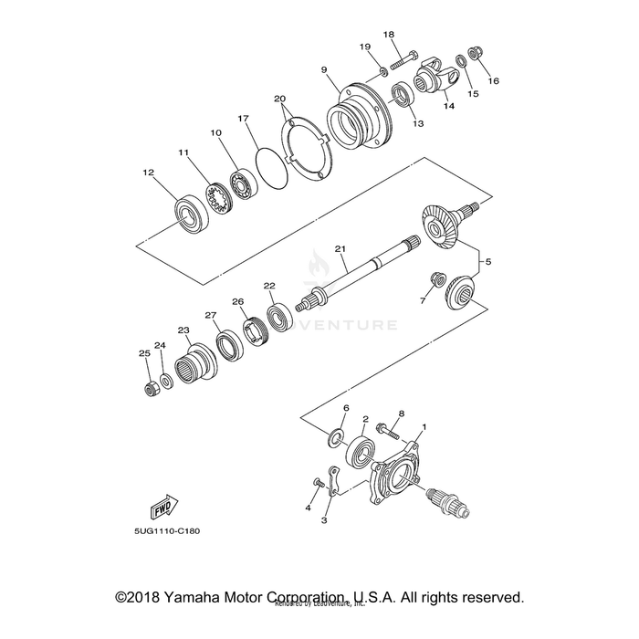 Nut, Self-Locking by Yamaha