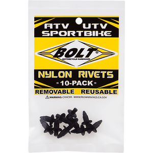 Nylon Rivets By Bolt 2005-6SRIV Nylon Rivets 0521-0876 Parts Unlimited