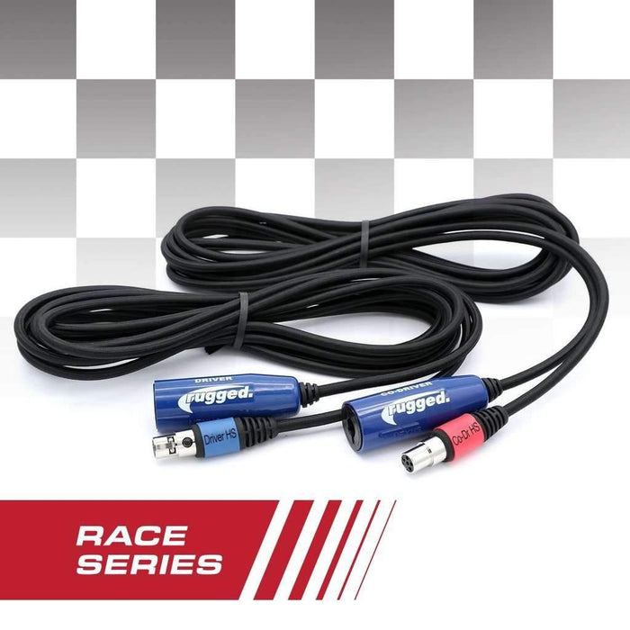 Offroad 12' Race Series Straight Cable To Intercom Driver And Co-Driver by Rugged Radios