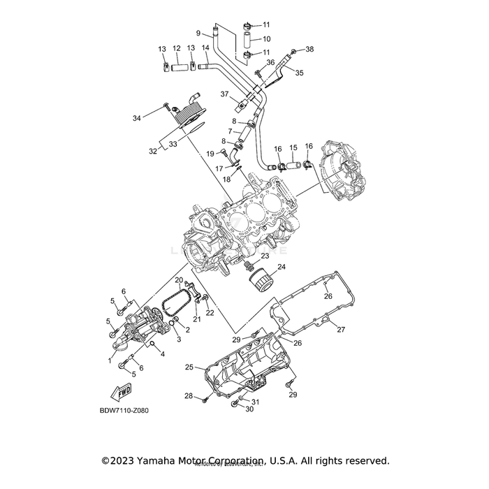 Oil Cooler Assembly by Yamaha