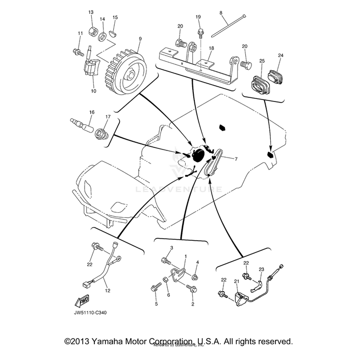 Oil Level Gauge Assembly by Yamaha