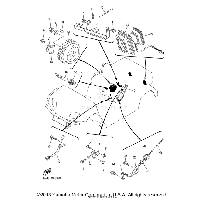 Oil Level Gauge Assembly by Yamaha