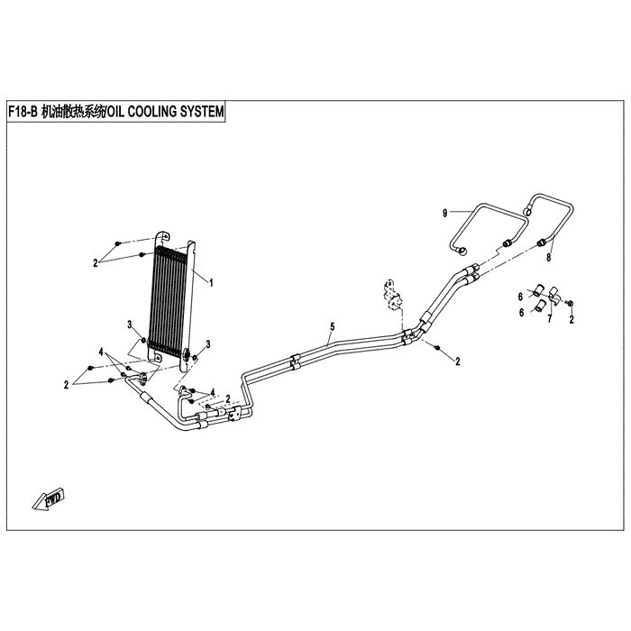 Oil Outlet Pipe Assy Engine by CF Moto