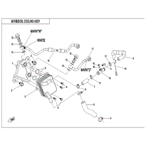 Oil Outlet Pipe by CF Moto 0JWA-071200 OEM Hardware 0JWA-071200 Northstar Polaris