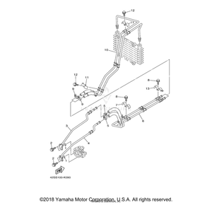 Oil Pipe Comp1 by Yamaha 5B4-E3405-00-00 OEM Hardware 5B4-E3405-00-00 Off Road Express