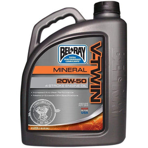 Oil VTwin 20W50 4L by Bel Ray 96905-BT4 Engine Oil Mineral 36010250 Parts Unlimited