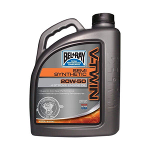 Oil VTwin Semi 20W50 4L by Bel Ray 96910-BT4 Engine Oil Semi Synthetic 36010252 Parts Unlimited Drop Ship