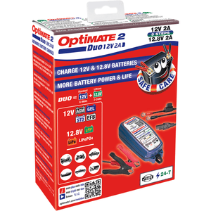 Optimate 2 Duo Battery Charger/Maintainer By Tecmate TM-551 Battery Charger / Maintainer 3807-0572 Parts Unlimited