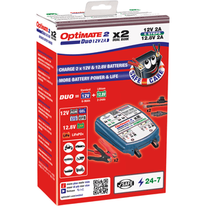 Optimate 2 Duo Bronze Series Battery Charger By Tecmate TM-571 Battery Charger 3807-0573 Parts Unlimited Drop Ship