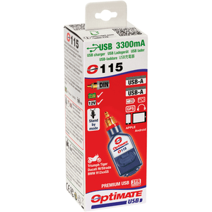 Optimate Dual Output Usb By Tecmate O-115V2 USB Charger 3807-0541 Parts Unlimited