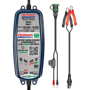 Optimate Lithium Lfp 4S 0.8A Battery Charger By Tecmate TM471 Battery Charger 3807-0265 Parts Unlimited