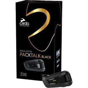 Packtalk Black Single Headset by Cardo PTB00040 Bluetooth Headset 71-5032 Western Powersports Drop Ship