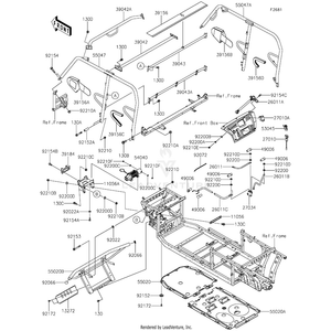 Pad,Rear Grab Bar by Kawasaki 39156-2740 OEM Hardware 39156-2740 Off Road Express Drop Ship