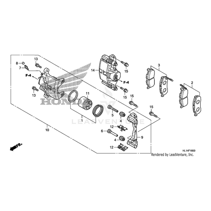 Pad Set, Left Front by Honda