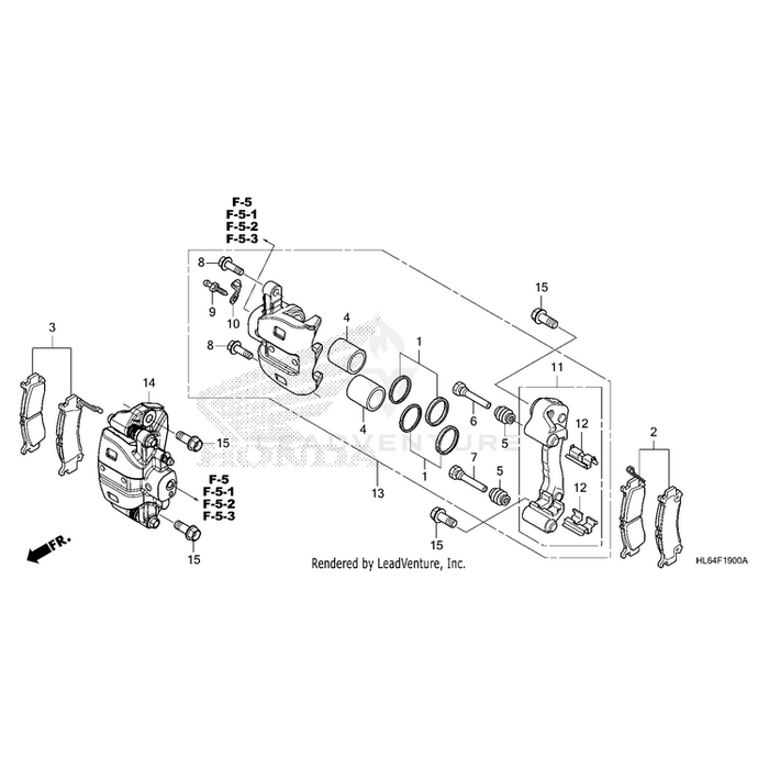 Pad Set, Right Front by Honda