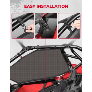 Pair Upper Door/Window Nets for Polaris RZR PRO XP 2 Seat 2020-2023 by Kemimoto B0102-00502BK Window Net B0102-00502BK Kemimoto