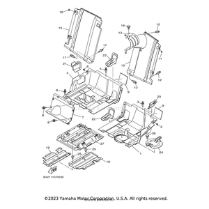 Panel 1 by Yamaha 1XD-F172A-00-00 OEM Hardware 1XD-F172A-00-00 Off Road Express