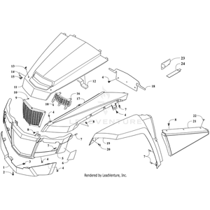 Panel,Air Dam,Frt-Blk (Xx) By Arctic Cat 6406-076 OEM Hardware 6406-076 Core Power Equipment