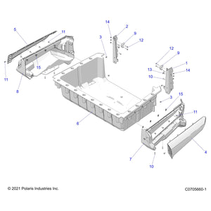 Panel-Box,Pnt,Lh,Stlth Gry by Polaris 5452455-804 OEM Hardware P5452455-804 Off Road Express