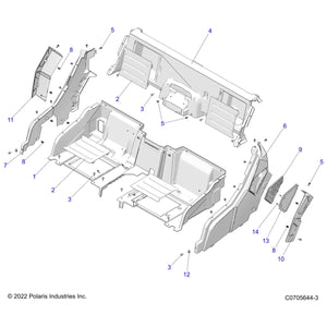 Panel-Closeoff,Rear,Low Eu,Blk by Polaris 2636903-070 OEM Hardware P2636903-070 Off Road Express