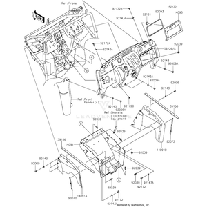 Panel-Control by Kawasaki 59226-0733 OEM Hardware 59226-0733 Off Road Express Peach St