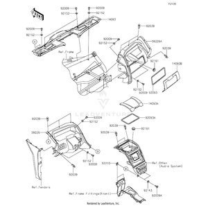 Panel-Control,Rh by Kawasaki 59226-0760 OEM Hardware 59226-0760 Off Road Express Peach St