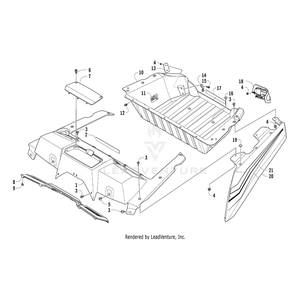 Panel,Cover,Rear A.M.Green-Ptd By Arctic Cat 4506-787 OEM Hardware 4506-787 Core Power Equipment