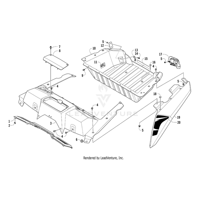 Panel,Cover-Rear Vm Red-Ptd By Arctic Cat