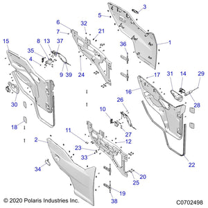 Panel-Door,Out,Frt,Lh,Burg by Polaris 5454342-629 OEM Hardware P5454342-629 Off Road Express Drop Ship