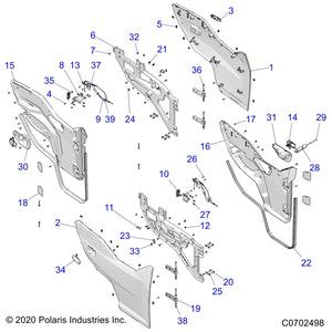 Panel-Door,Out,Frt,Rh,Burg by Polaris 5454343-629 OEM Hardware P5454343-629 Off Road Express Drop Ship