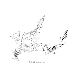 Panel,Fender-Frt-Rh Slvr Dlr Wht-Ptd By Arctic Cat 5506-142 OEM Hardware 5506-142 Core Power Equipment