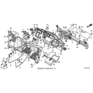 Panel, Instrument *Nh1* (Black) by Honda 68101-HL4-A02ZA OEM Hardware 68101-HL4-A02ZA Off Road Express Peach St