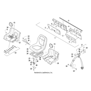 Panel,Seat Back-Lh-Foam By Arctic Cat 2516-147 OEM Hardware 2516-147 Core Power Equipment